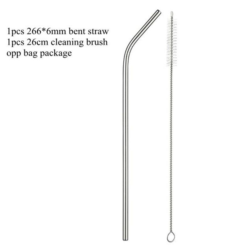266mm bent straw+brush