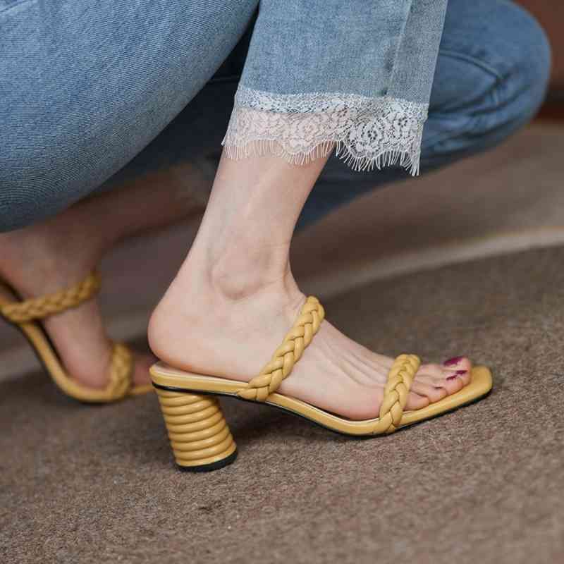 Mujeres Sandalias de verano Sandalias Estilo Nacional Damas Weave Weave Sandals Shoes Mujeres Sandalias de verano Sandalias Estilo Nacional Damas Weave Weave Sandals Shoes