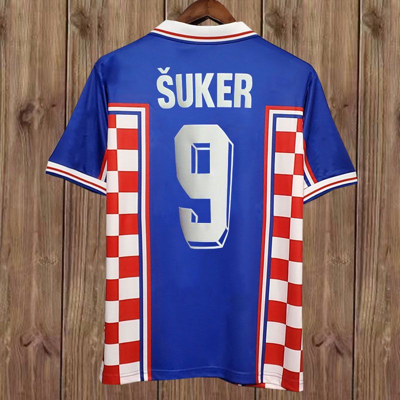 Ewell zona Tractor 1998 SOLDO SUKER STIMAC Mens Retro Soccer Jerseys Tudor Boban Home White White Blue Football Shirt Ewell zona Tractor 1998 SOLDO SUKER STIMAC Mens Retro Soccer Jerseys Tudor Boban Home White White Blue Football Shirt