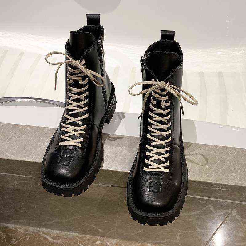 bainx short combat boot with suede collar