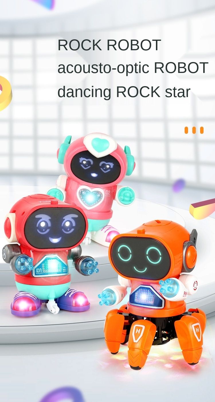 Best Quality Fidget Toys Electric Dancing Robots Light Music Dynamic Disco Jumping Robot Toy For