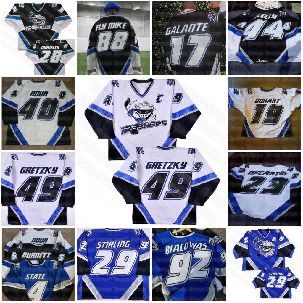 Custom Danbury Trashers 2004 05 Jersey Mike Bayrack Brent Gretzky