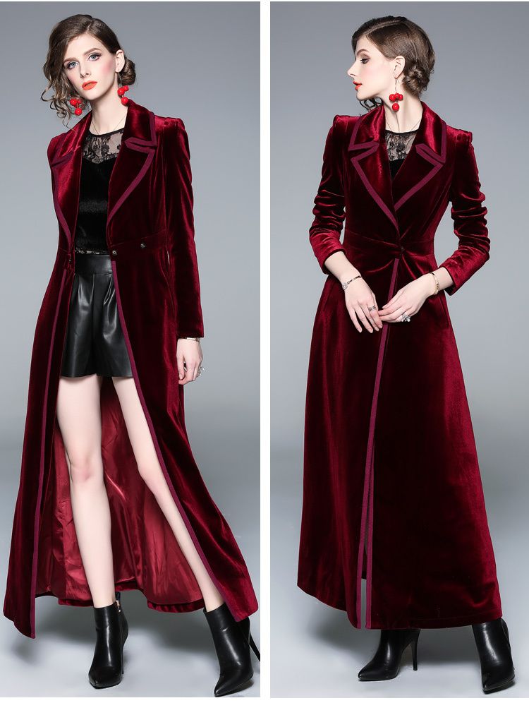 Burgundy Long Coat