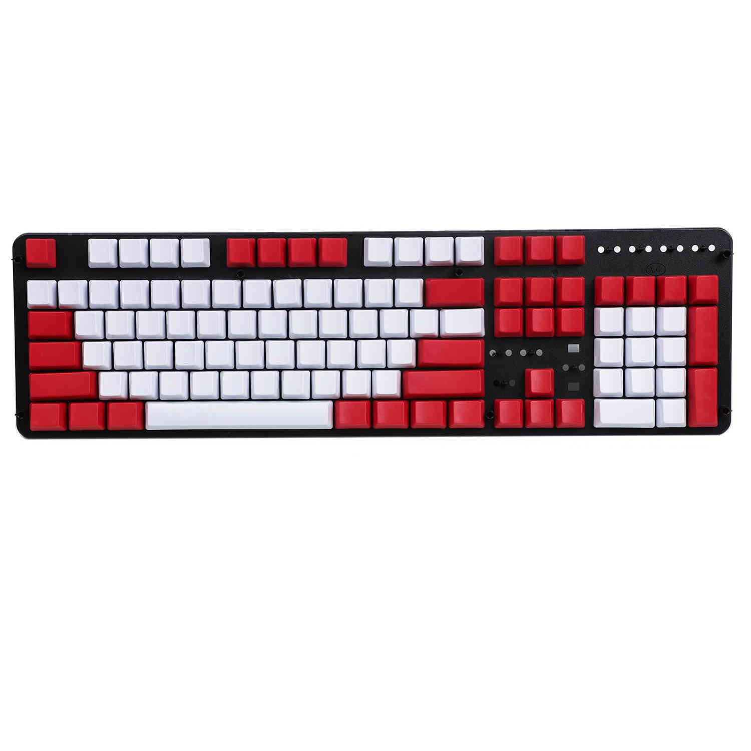 Red White Mixed 104-Add 4 Keys Iso