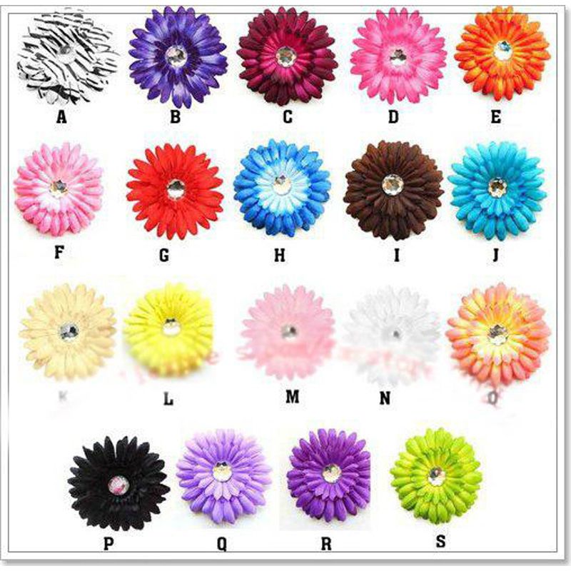 Gerbera Daisy Flower with Clips Baby Hair Bows Alligator Grip Girls Accessories Barrettes Gerbera Daisy Flower with Clips Baby Hair Bows Alligator Grip Girls Accessories Barrettes