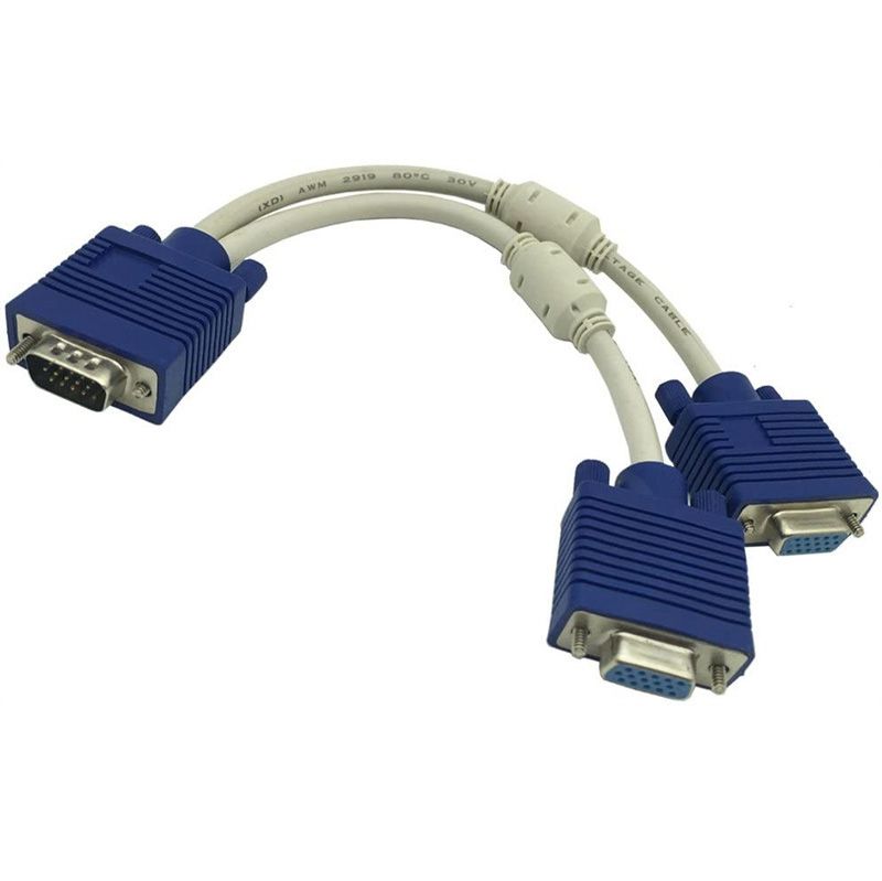 Monitor Vga Splitter Cable Video 