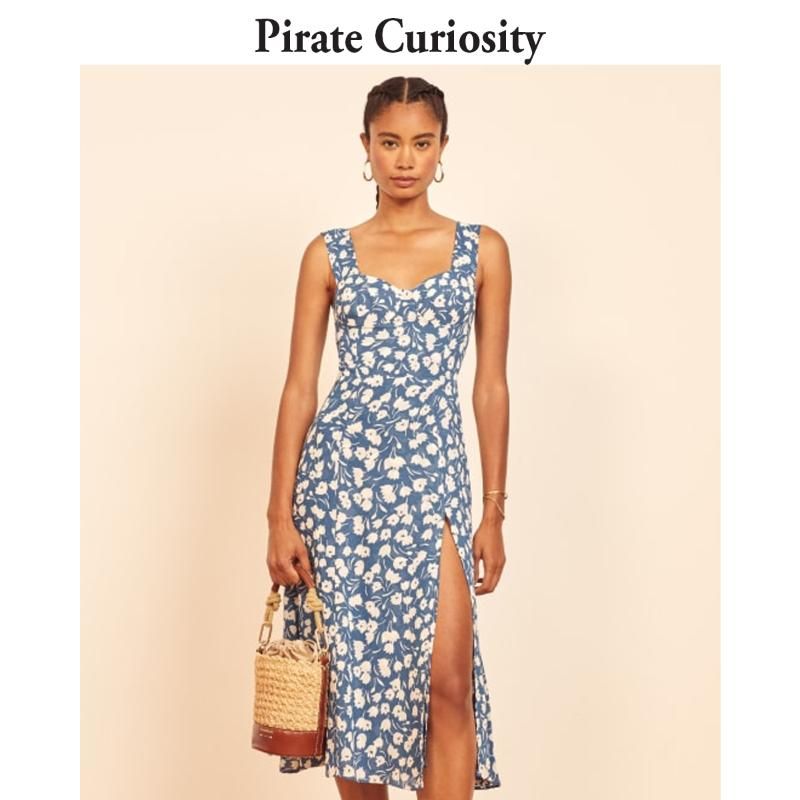 Compra Vestidos Casuales Pirata Curiosidad Elegante Vestido Midi Mujeres  Verano 2021 Floral Impreso Streetwear Vintage Evening Party Largo Barato |  Entrega Rápida Y Calidad | Es.Dhgate