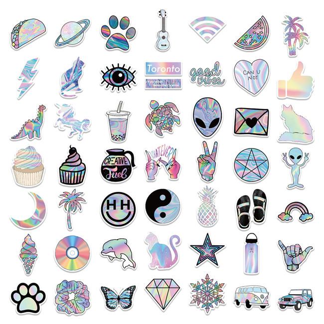 south korea thence wind hologram skin protectors laser sticker diy graffiti suitcase mobile phone decoration stickers from yyelegoodss store dhgate com