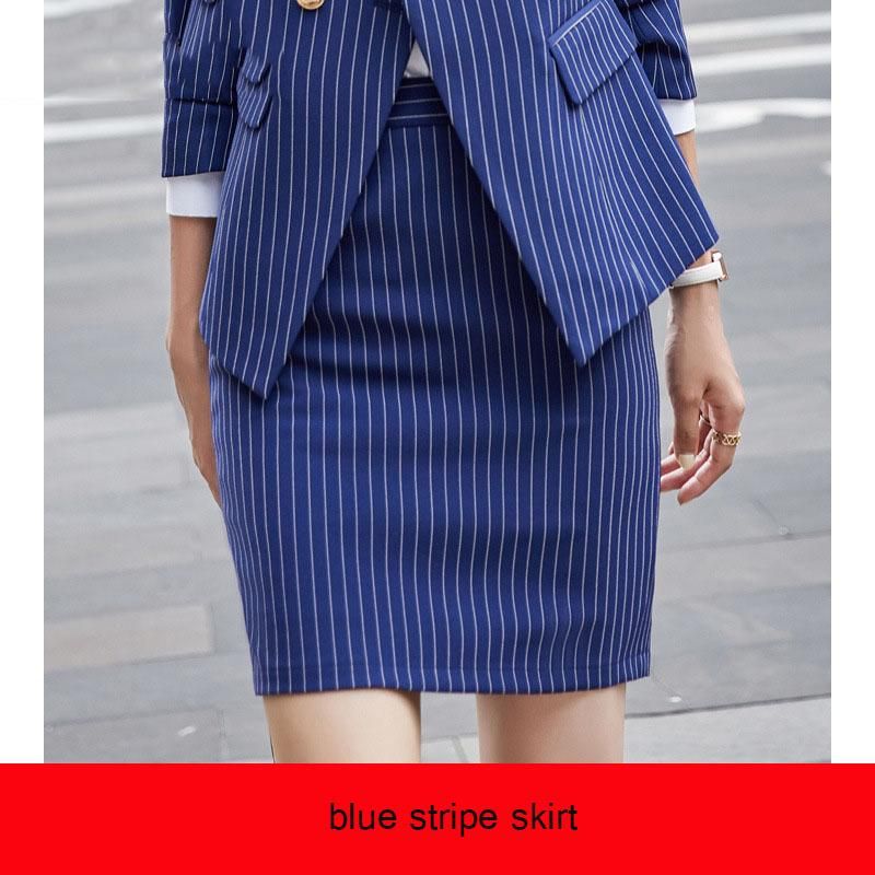 blue stripe skirt