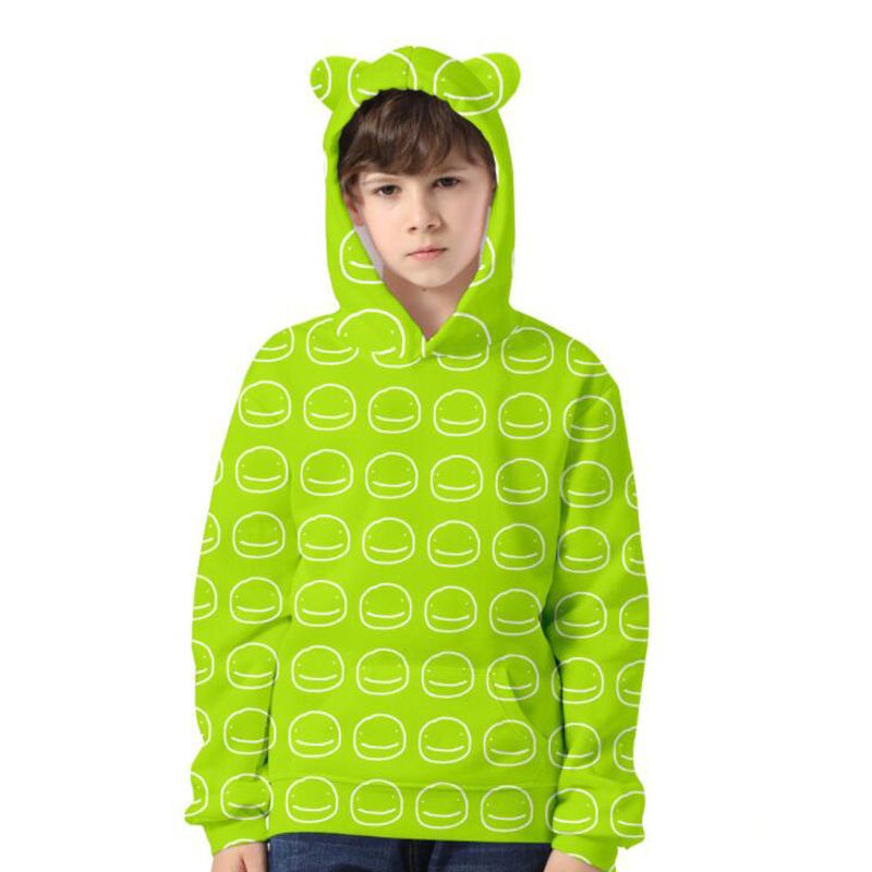green hoodie with cat ears