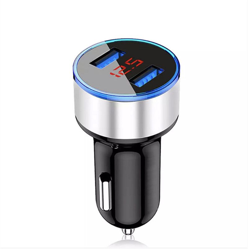 3.1A Dual USB Cargador De Coche Adaptador 2 Puerto Cigarrillo Zócalo 12-24V Pantalla Lcd 3.1A Dual USB Cargador De Coche Adaptador 2 Puerto Cigarrillo Zócalo 12-24V Pantalla Lcd