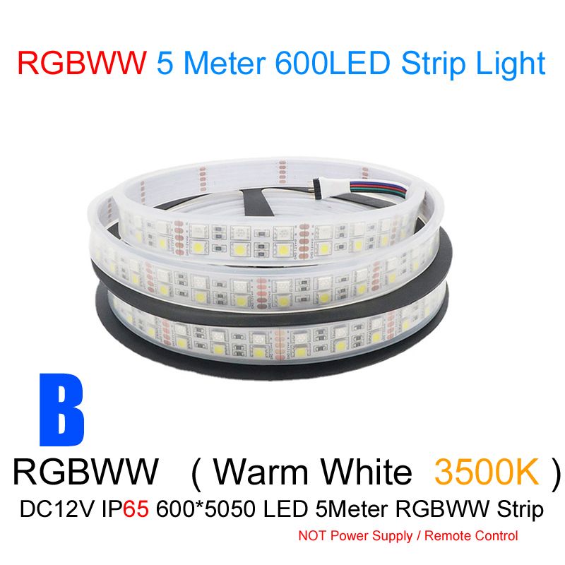 B-IP65 RGBWW (3500K Warm Wit) 5 M / 600LED