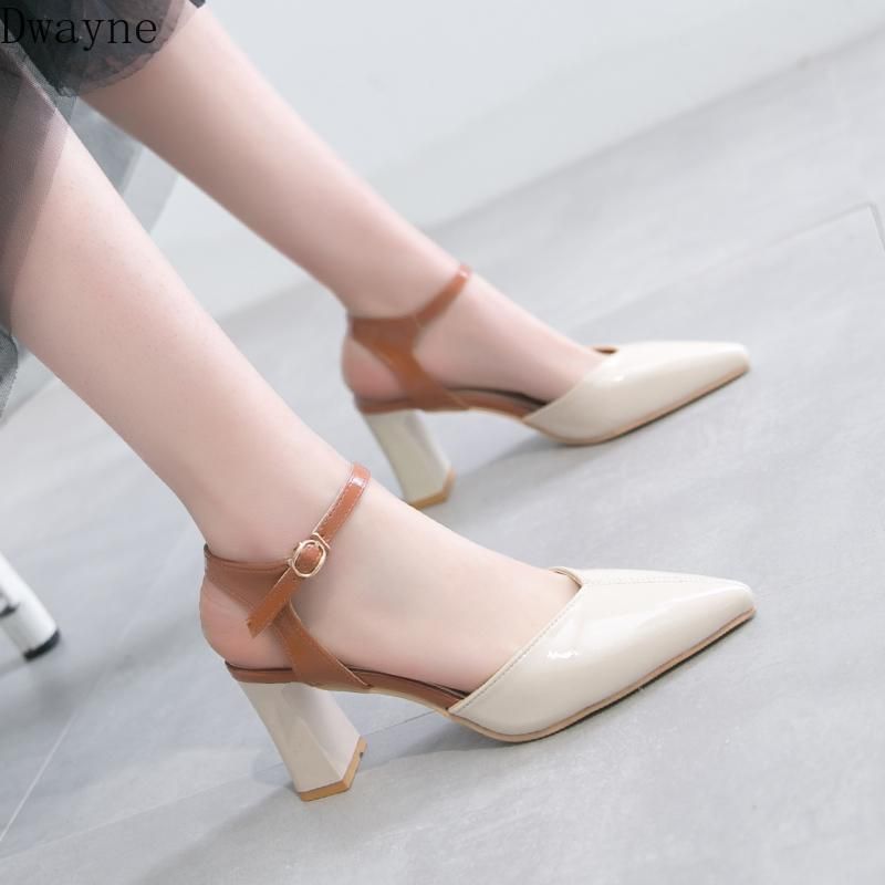 Groothandel Kleding Schoenen Voor 28,07 €, Haal Jurk Schoenen Dames 2021  Wilde Kleine Verse Hoge Hakken Eenvoudige Comfort Vierkante Hak Sandalen  Elegante Partij Pumps Vrouw Van Hhhuohuo Online Winkel |DHgate