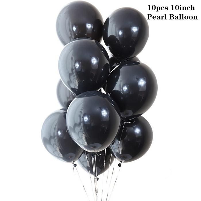 Black-Black Ball 10pcs-Q12