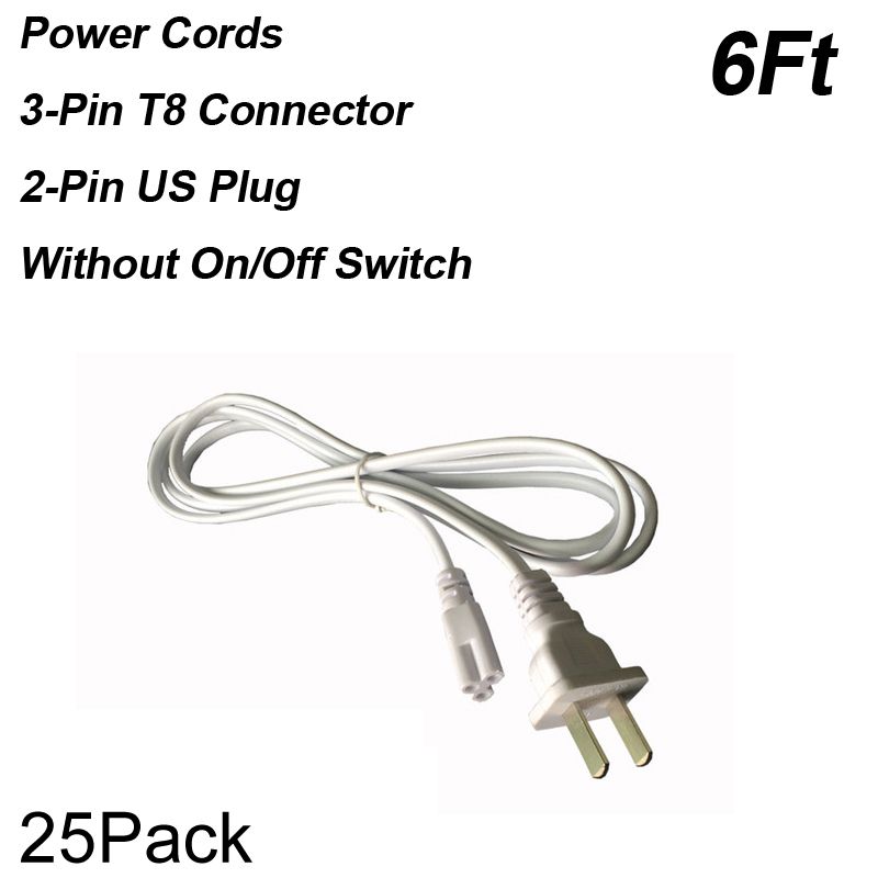 6.6Ft 2Pin US Plug without Switch