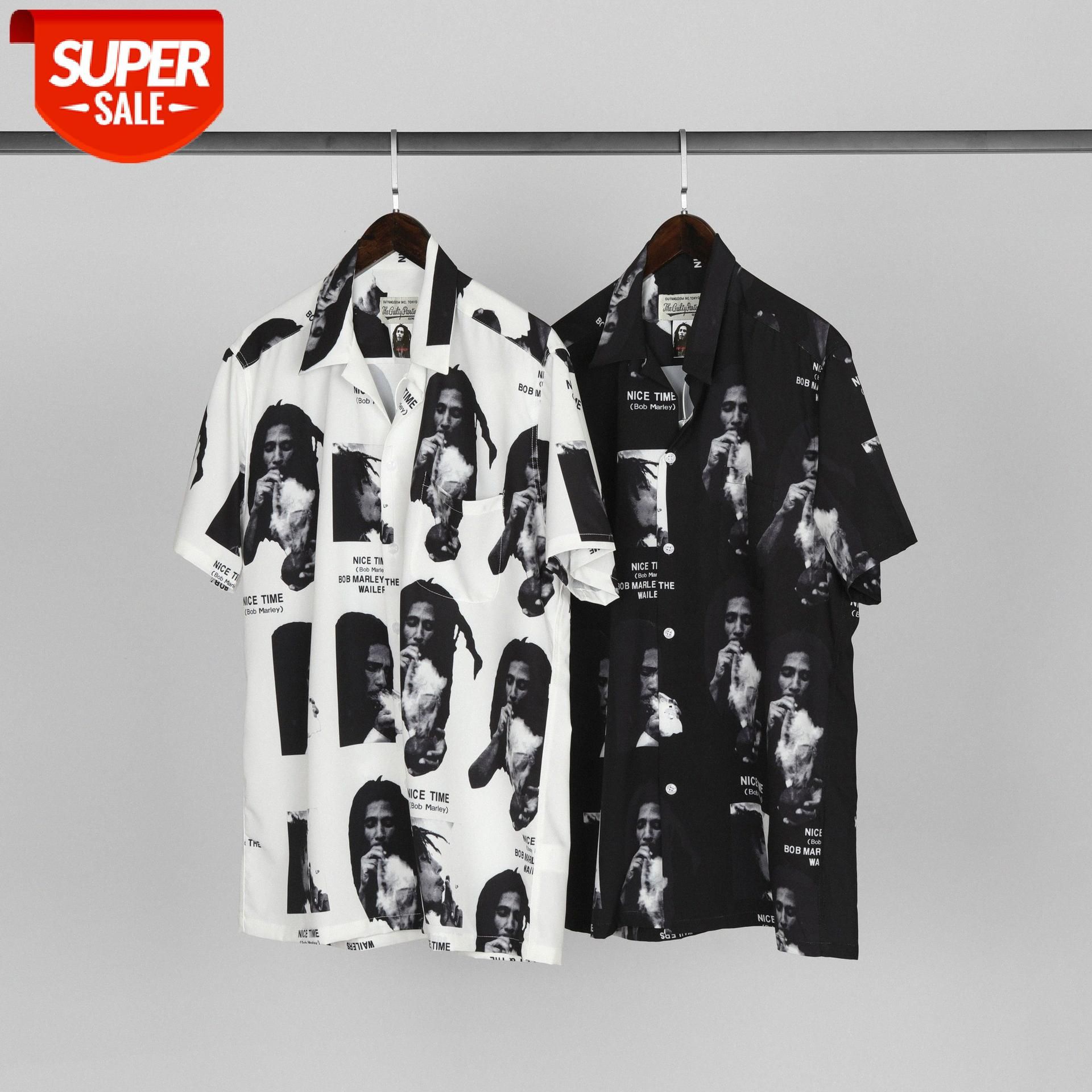 WACKO MARIA Co Branded Bob Marley Hawaiian Shirt Short Sleeve 