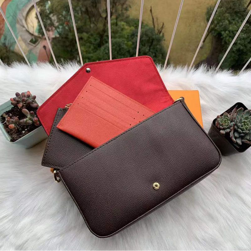 Women Designer Bag Pochette Felicie Shoulder Bags Handbag Purse Crossbody  Messenger Bags 3PCS/Set Original Box Sac Luxe Brown Flower Clutch Chain  Coin Pouch Tot - China Bag and Women Bag price