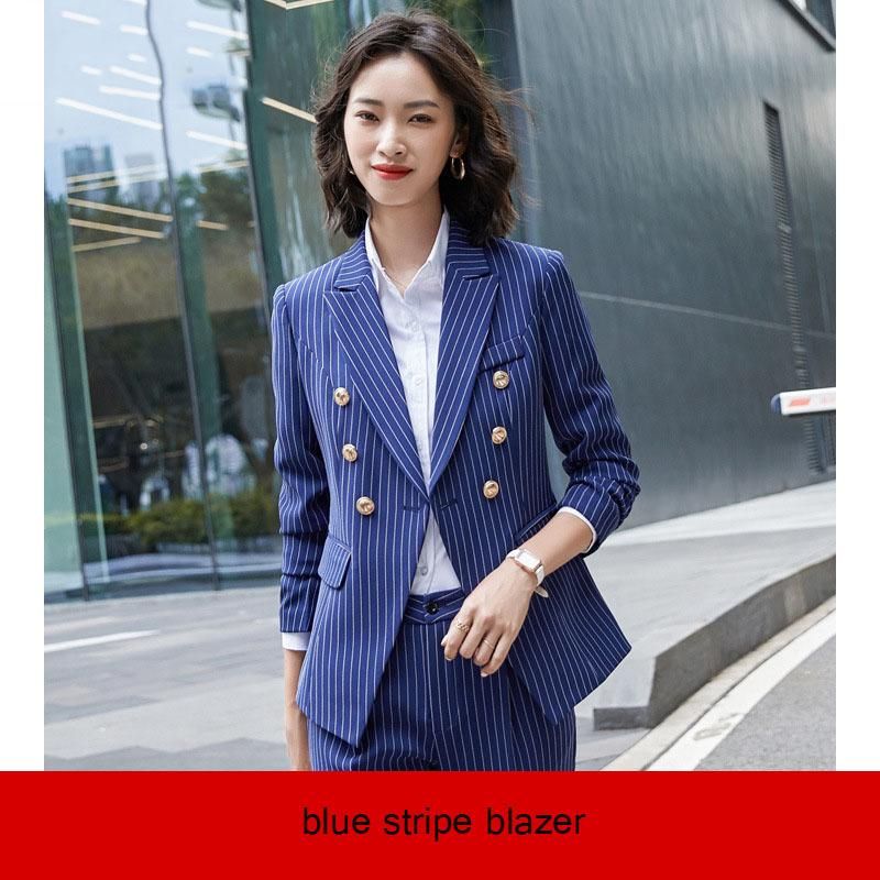 blue stripe blazer