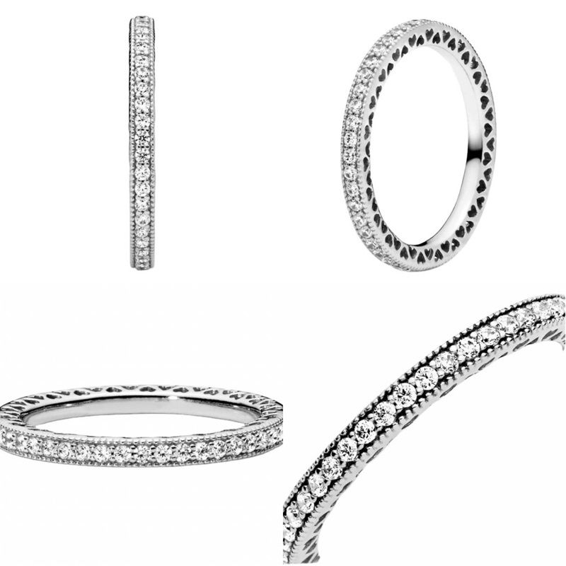 Echt 925 Sterling Silber CZ Diamant Ring Fit Pandora Eheringe Engagement Schmuck für Frauen WJL1276