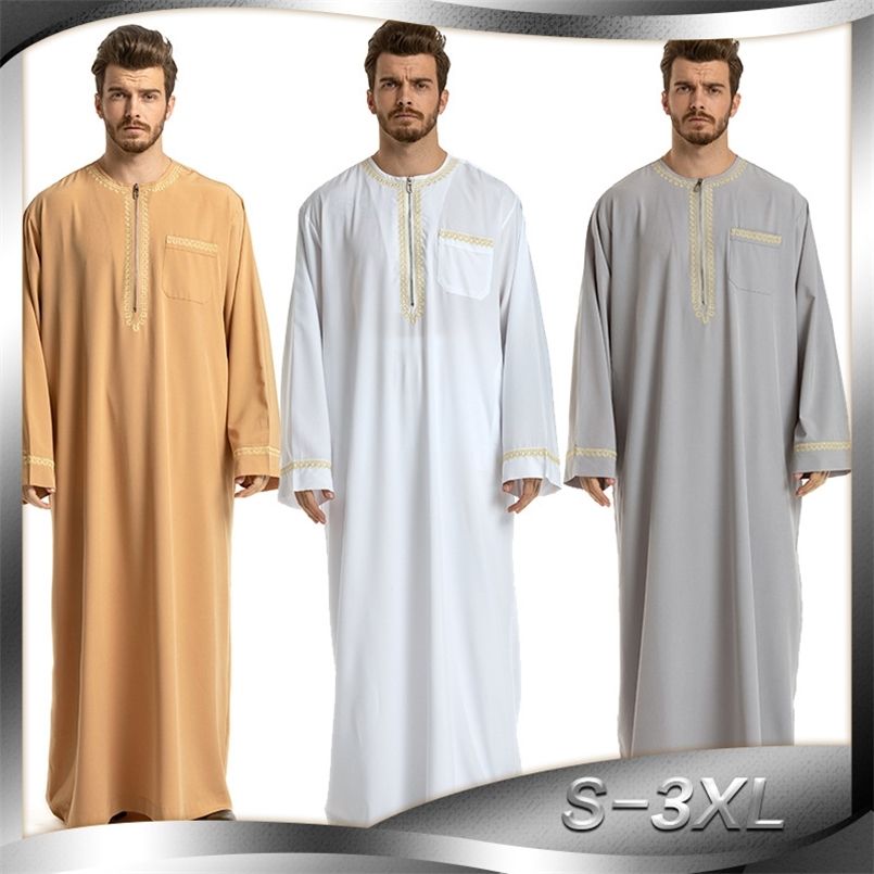 Frontera Reducción de precios Cargado Árabe Abaya Homme Pakistán Arabia Saudita Vestido musulmán Omán Ropa  islámica Hombres Caftán Marocain Ropa Arabe