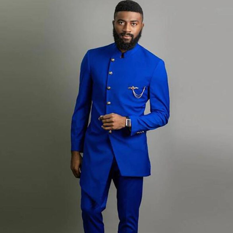 Arabic Dubai Royal Blue Men Suits 