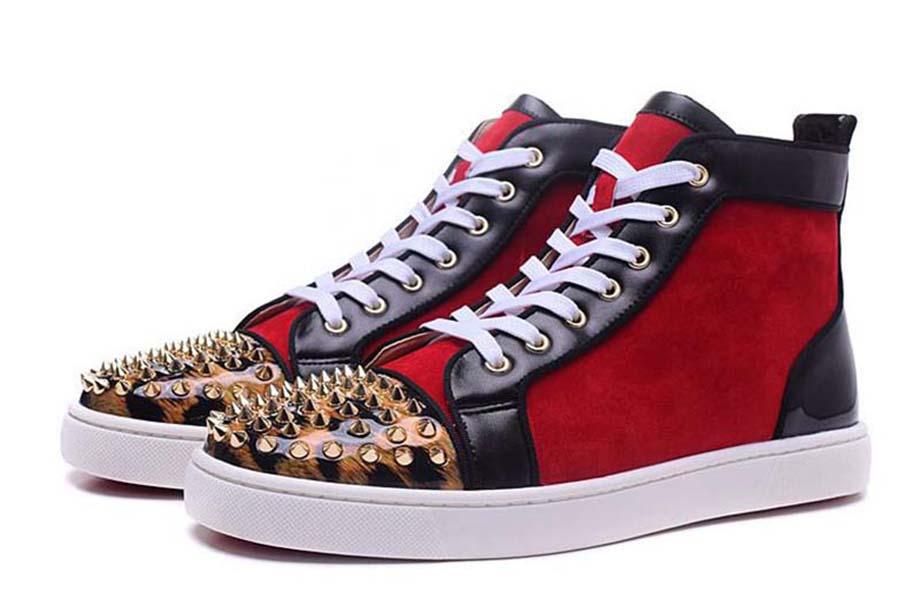 2021 Louboutin Christian 2021 Luxurys Ontwerpers Casual Schoenen Mannen  Vrouwen Lace Up High Boot Sneakers Met Originele Doos Rode Bodempatroon  Platf IJR Van Luxurybrand22, 59,22 € |DHgate