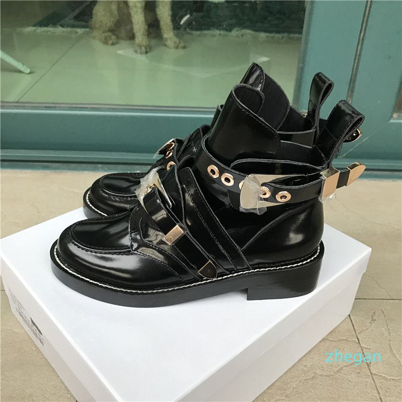 designer buckle boots