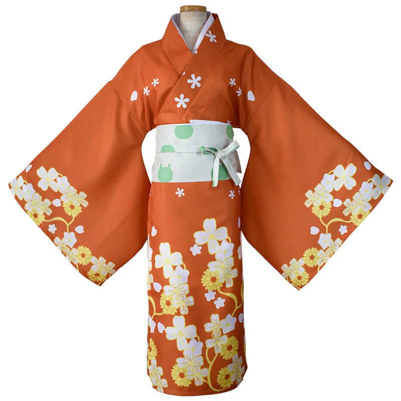 Anime Saionji Hiyoko Cosplay Costume Danganronpa 2: Goodbye Despair Hiyoko Saionji Kimono Japanese Women's Costumes and Anime Saionji Hiyoko Cosplay Costume Danganronpa 2: Goodbye Despair Hiyoko Saionji Kimono Japanese Women's Costumes and
