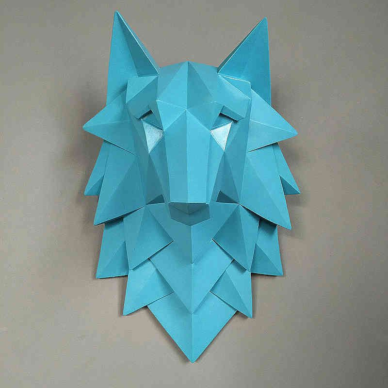 Blue Wolf Statue-35x24x20cm