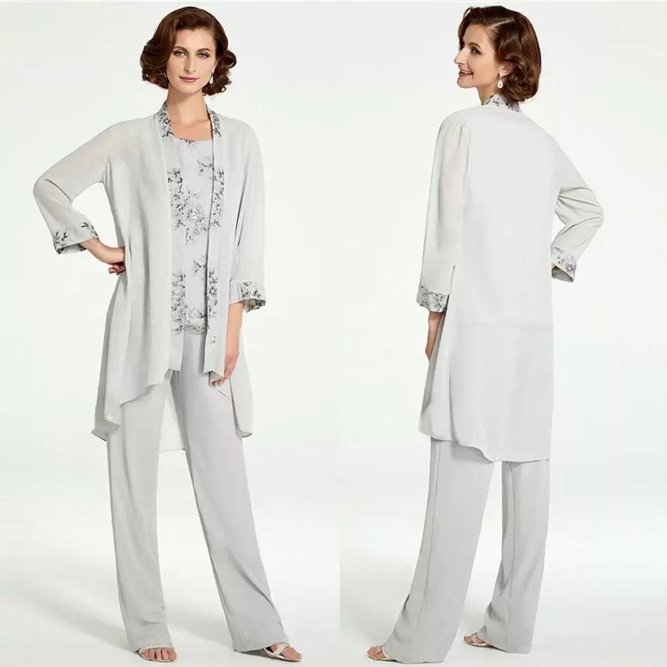 Three Pieces Mother Of Bride Pant Suits 