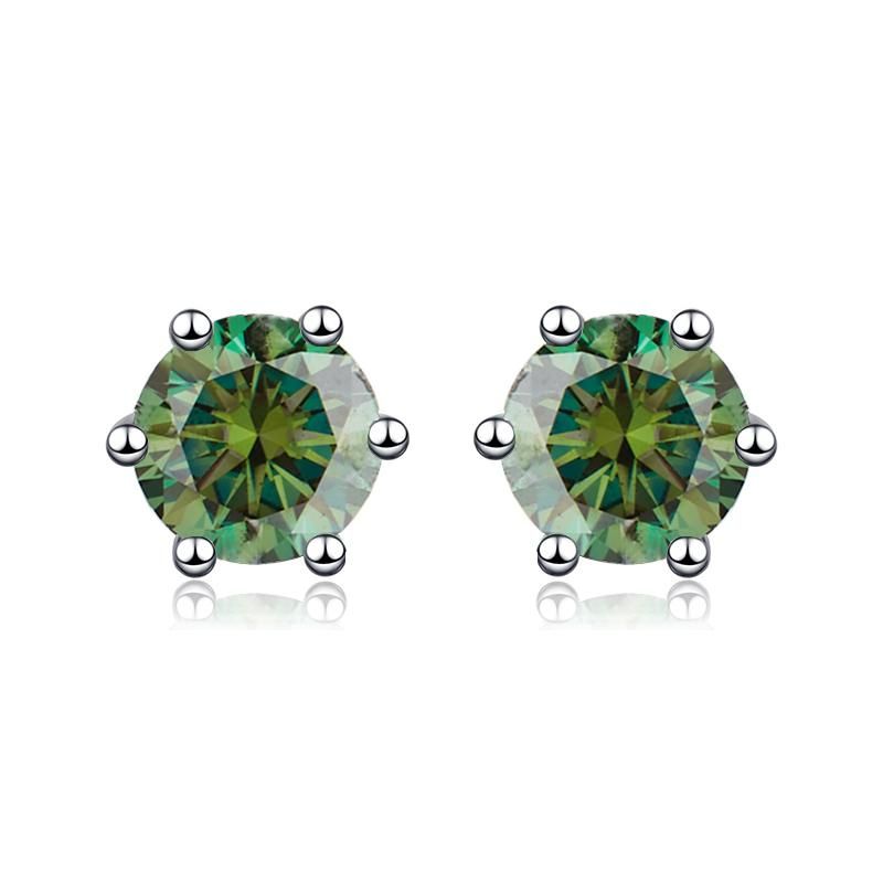 green moissanite 0.5ct(1ct a pair)