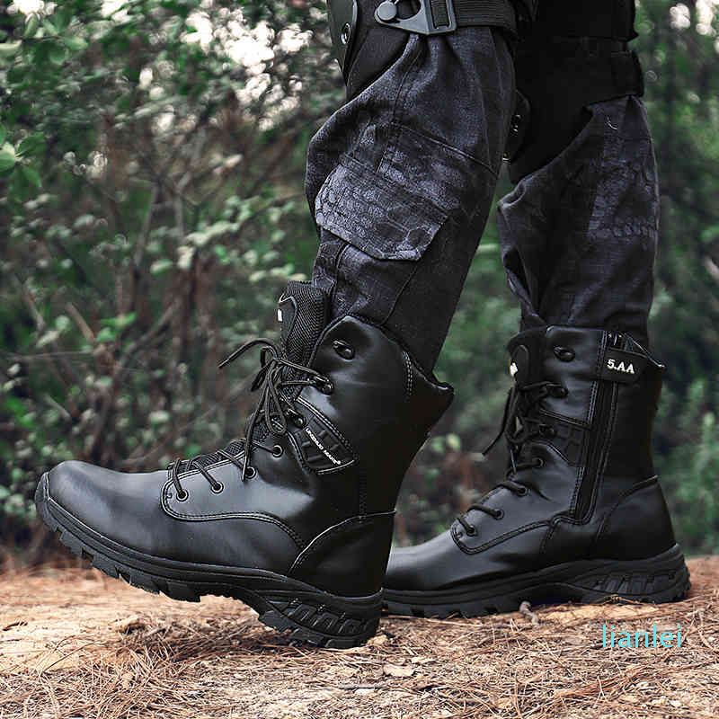 Botas militares para hombre de Zapatos trabajo de seguridad al aire Zapatos