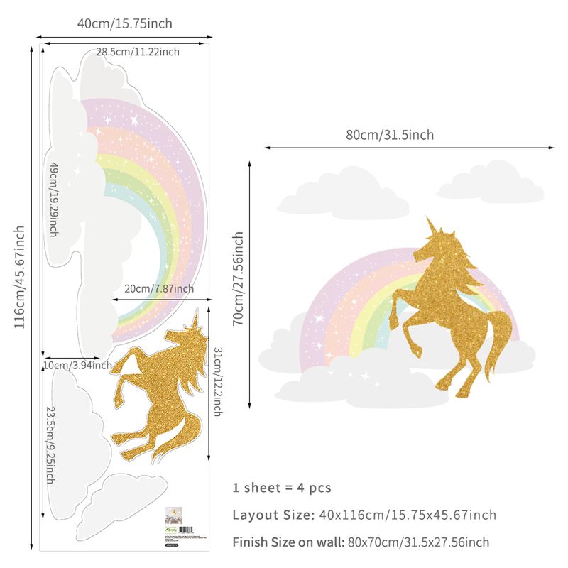Unicorn Rainbow-40x116cm 0,46 m²