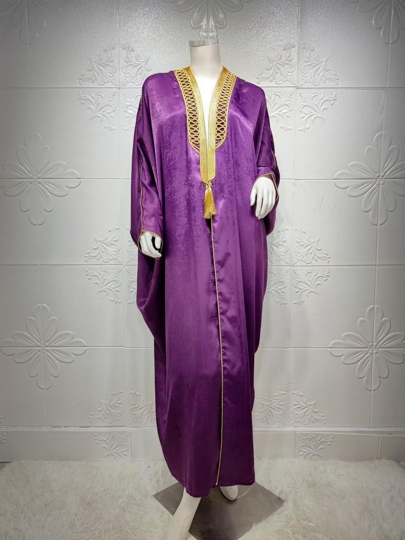 mor abaya elbise