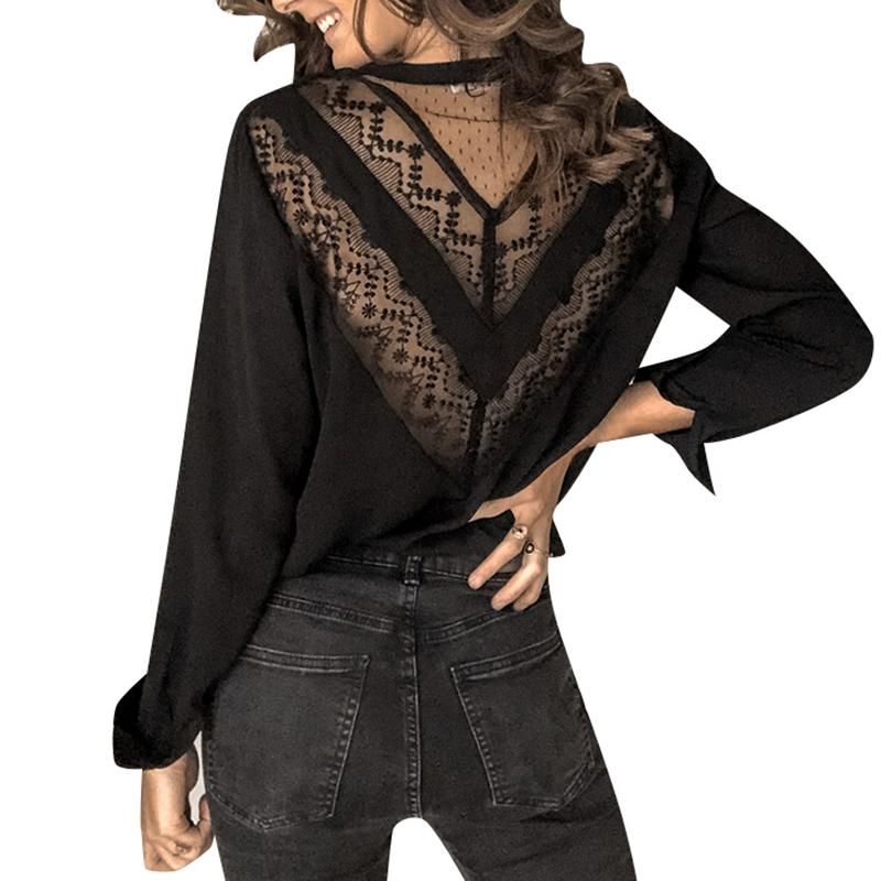Encaje blusas de cuello alto blusa tops de encaje negro con cuentas de  manga larga para mujer camisa encaje ahueca hacia fuera cuerpo de la camisa  blusa WD554|top shop carbon fiber|top chinese