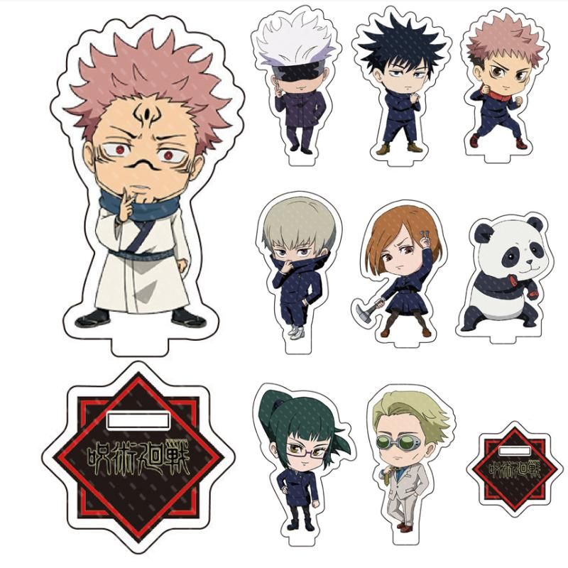 keychains anime jujutsu kaisen figure acrylic accessorie stand model plate yuji itadori cosplay desk decor standing sign keychain gift from shangguanxin 24 06 dhgate com