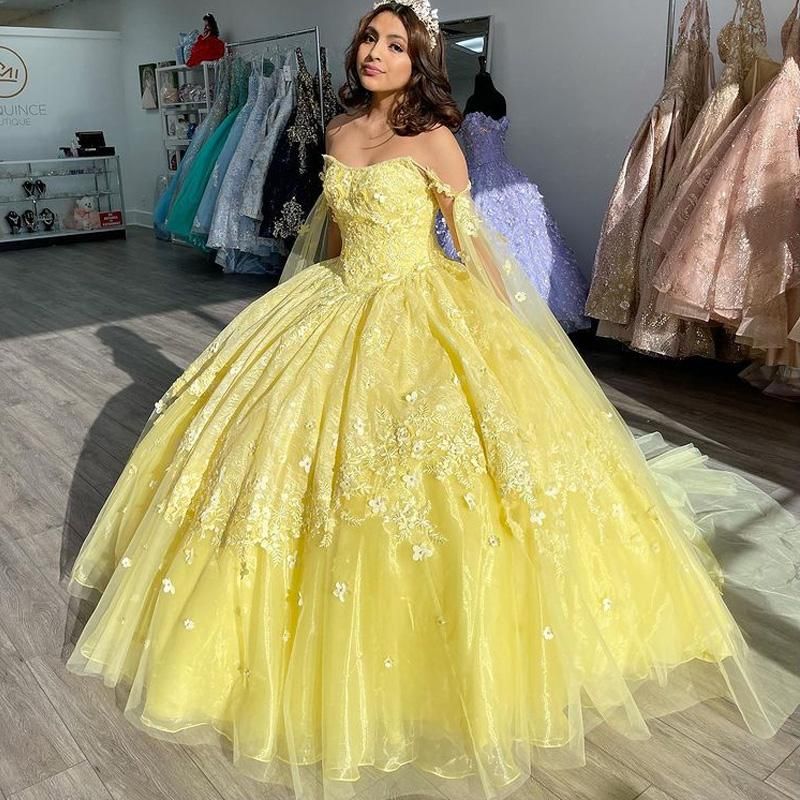yellow debut gown
