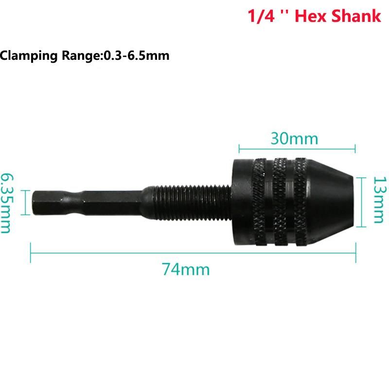 Hex Shank 0,3-6.5mm.