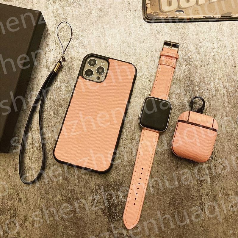 Suministro Al Por Mayor Conjunto De 3 Piezas De Moda Protector De  Auriculares + Banda De Reloj + Cajas De Teléfono Para IPhone 12 Pro Max 11  11PRO X XS XR XSMAX