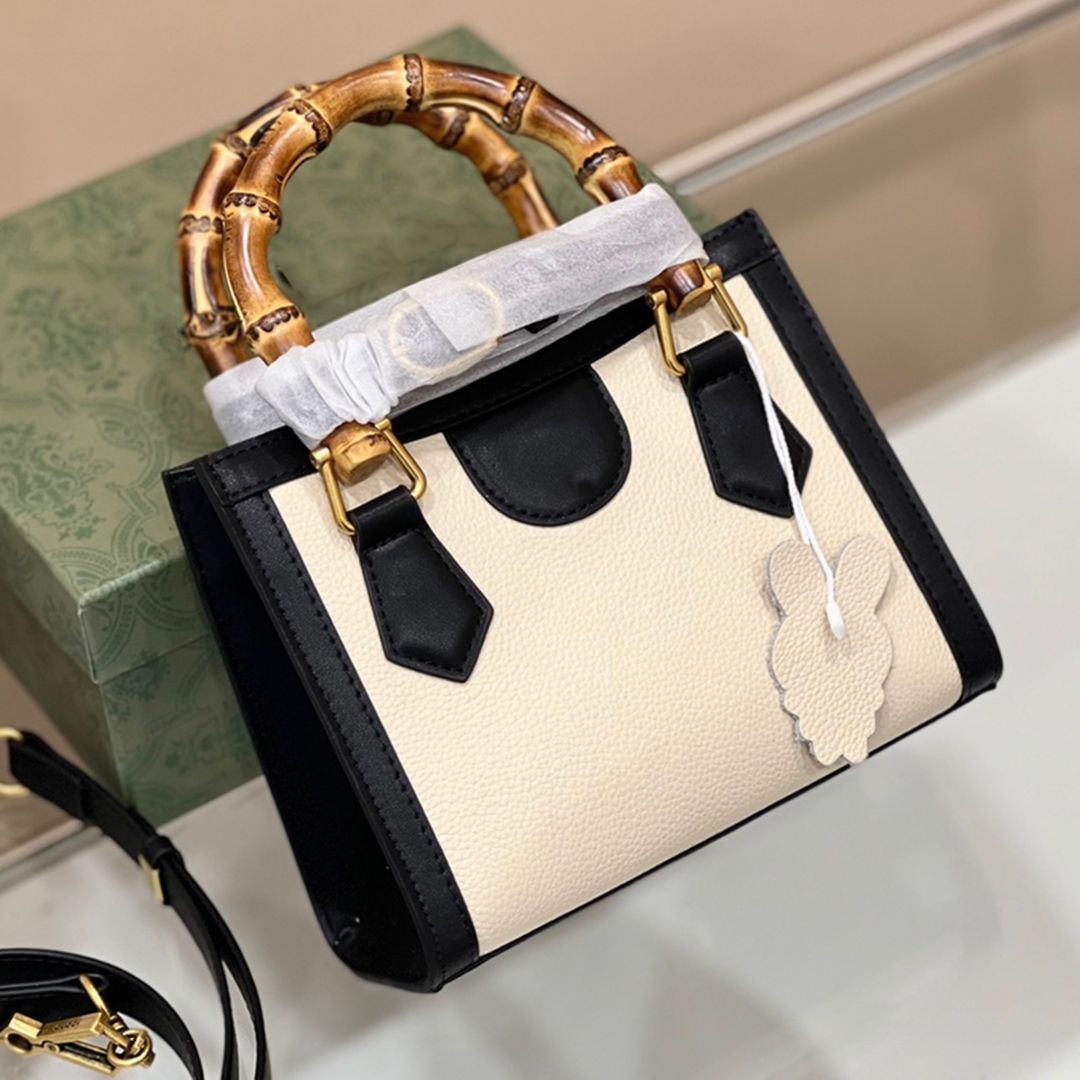 Diseñadores Clásico Mini Diana Bambú Mango Bolsa de asas Italia Lujos lujo Moda Moda Cuero