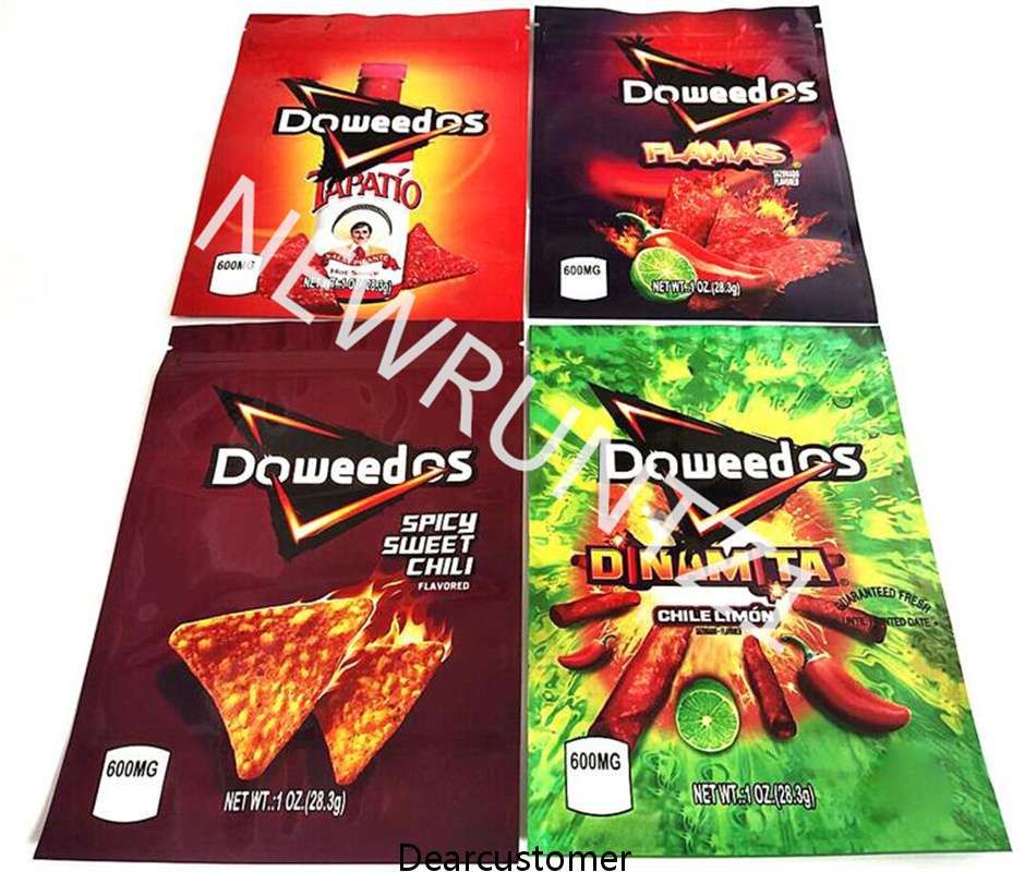 Custom Printed EMPTY Flaming Hot Mylar Bags For Chips Snacks Edibles