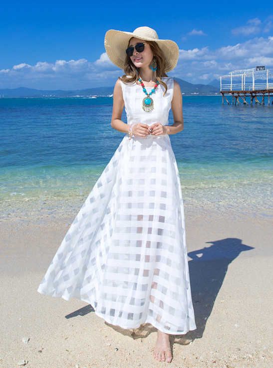 Larga Cubierta Para Mujer Vestido De Playa Verano Color Blanco Y Negro Ropa Playa Tunica Playa Mujer Sin 210624 De 19,74 € | DHgate