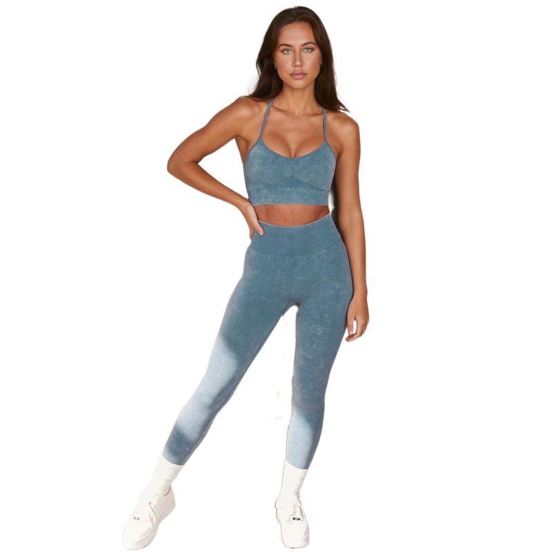 Ensemble de pantalons de soutien-gorge bleu