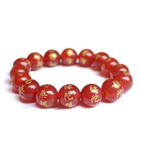 Polices d'or agate rouge 10mm