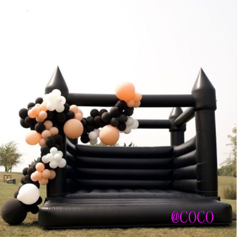 black and white inflatable pool