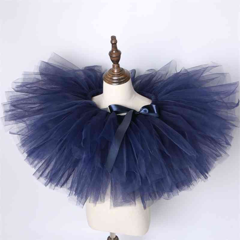 Falda  Tutu Con Lurex Color Azul Oscuro T14 