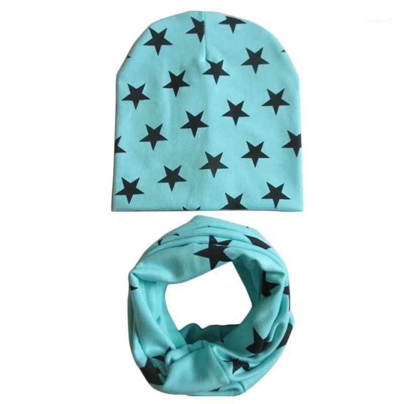 Star Printed Baby Hat and Scarf Set Cotton Kids Beanie Hats Spring Baby Cap Set Star Printed Baby Hat and Scarf Set Cotton Kids Beanie Hats Spring Baby Cap Set