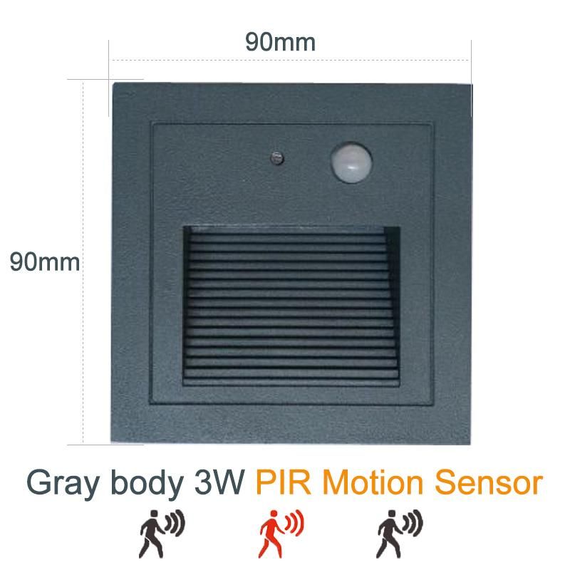 Grijze-Pir Sensor Warm Wit 5W