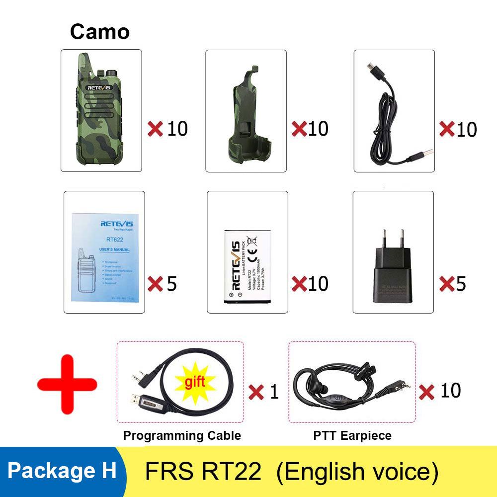 Camo 10pcs-Package H.