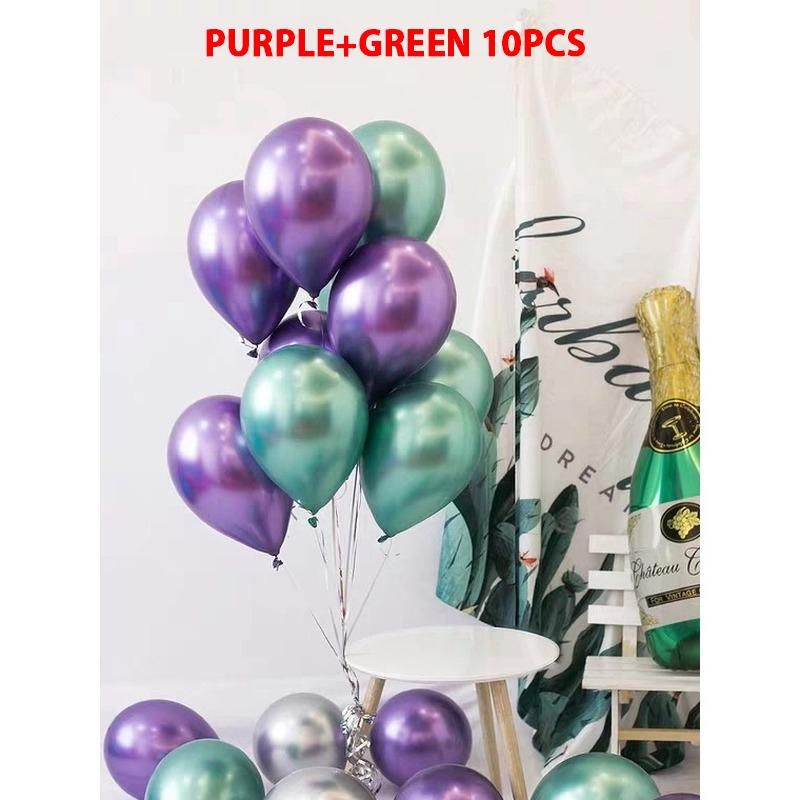 Roxo e verde 10pc 12inch